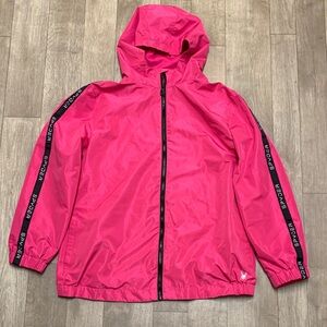 Spyder Pink Full Zip Lightweight Hoodie Fleece Lined Windbreaker Jacket‎